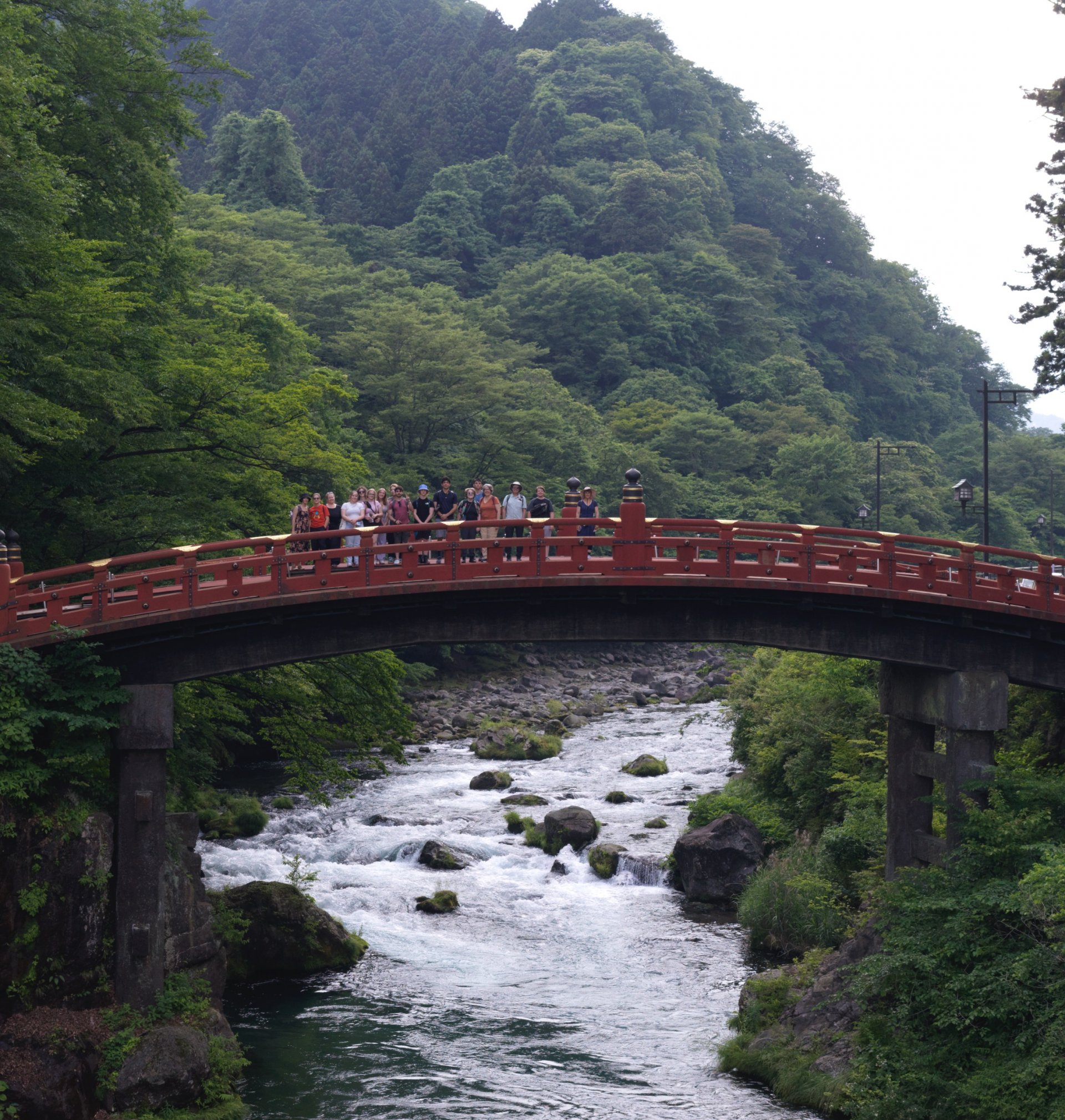 Prep group on Shinkyu bridge in Japan 