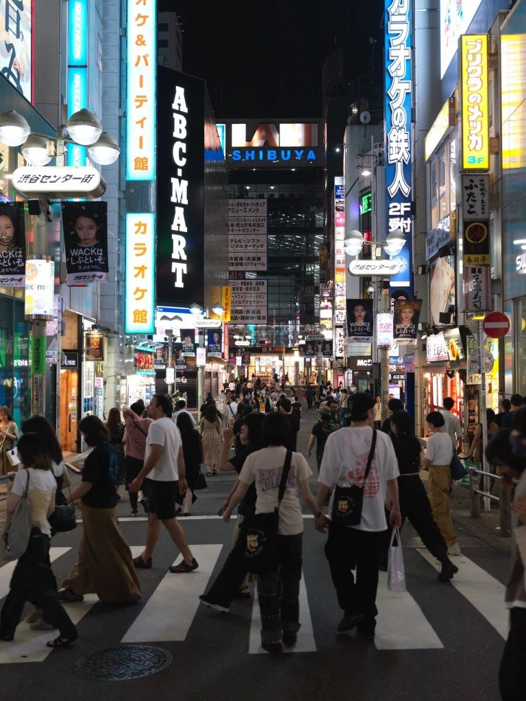 Busy street in Japan