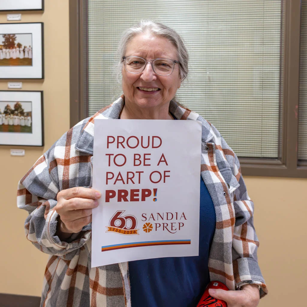 Staff with Proud Prep sign