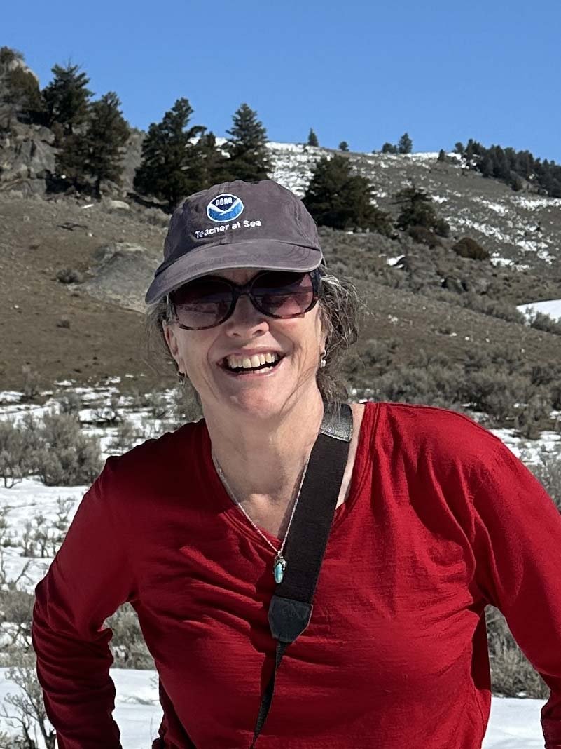 Prep science teacher Helen Haskell in Yellowstone