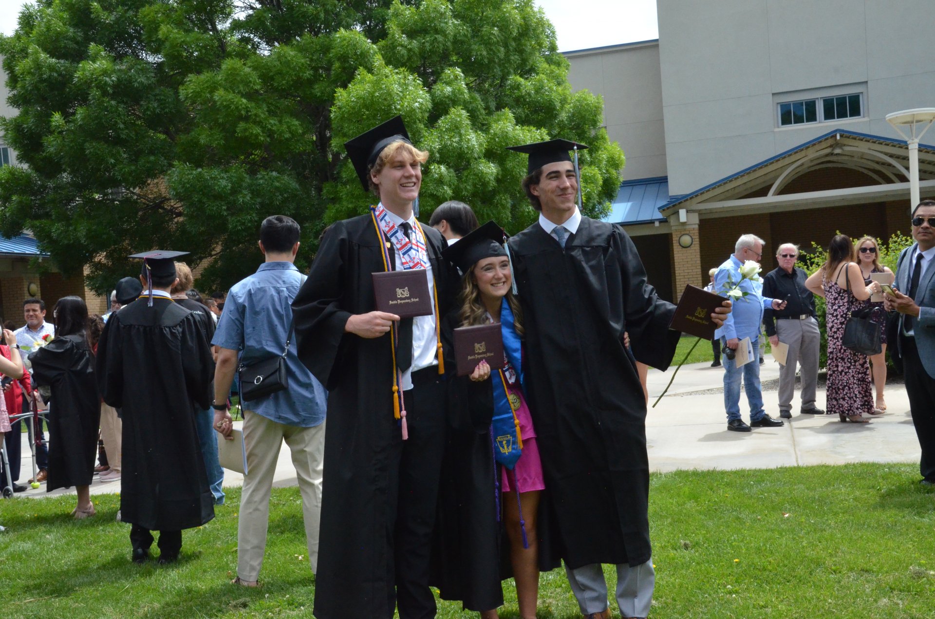 Prep students celebrating graduation 