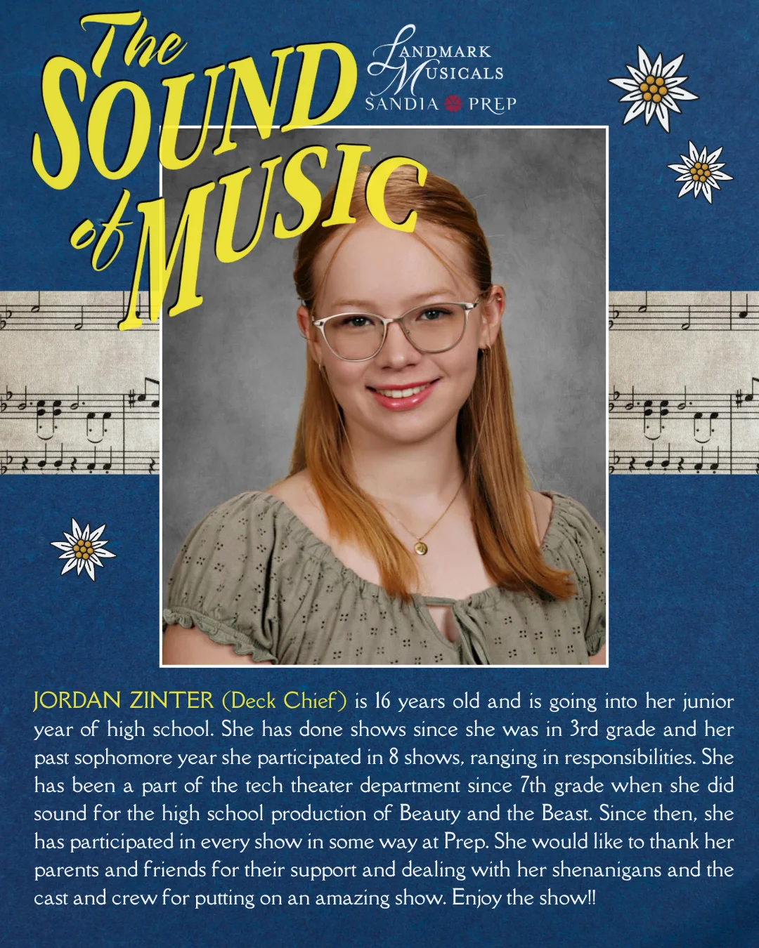 Prep student Jordan Zinter, deck chief