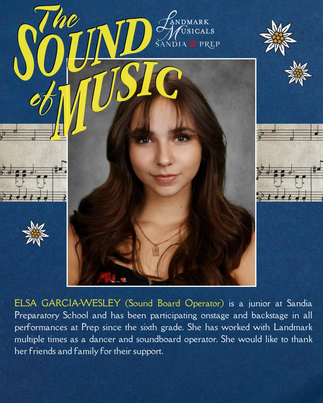 Prep student Elsa Garcia-Wesley, sound board operator