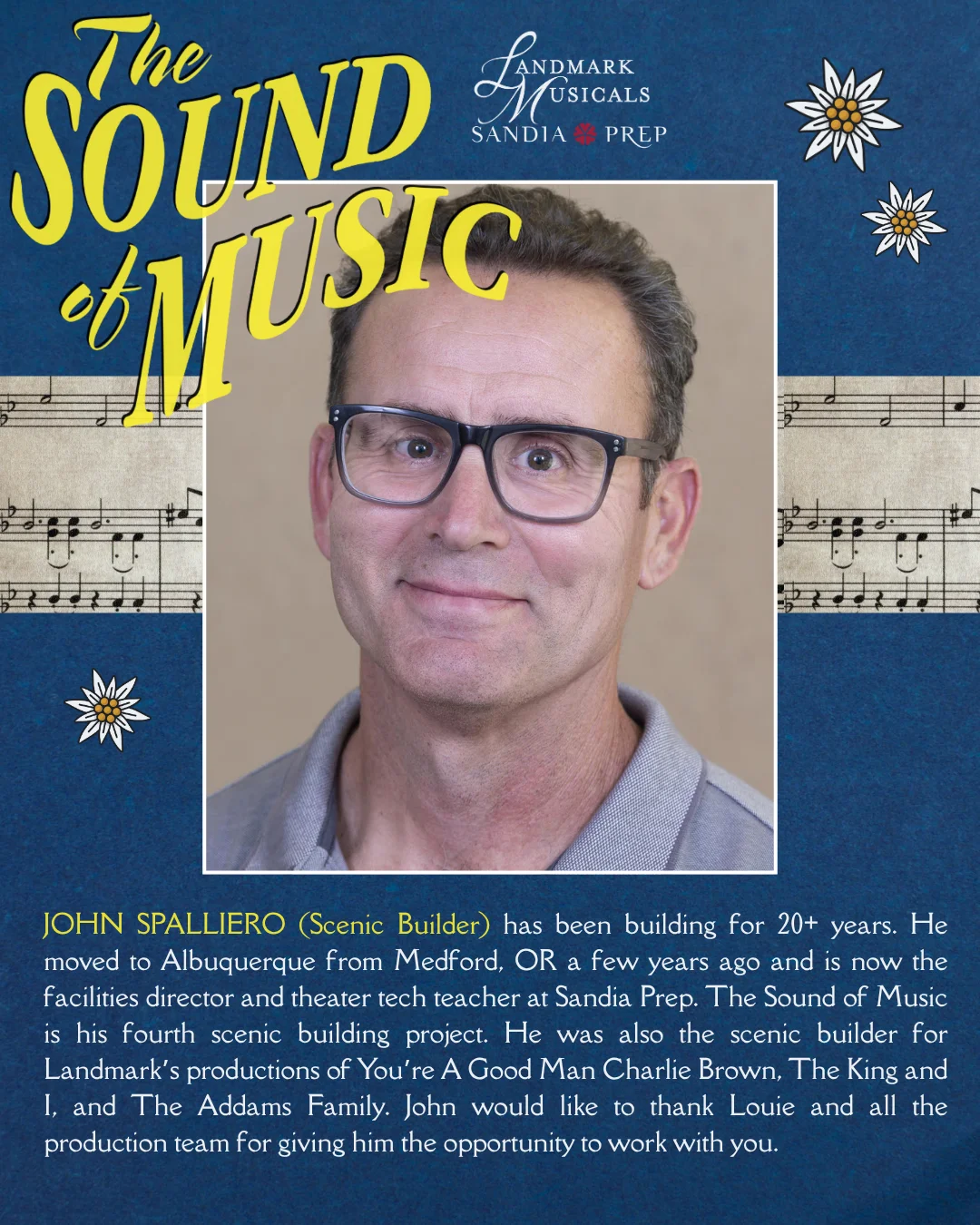 Prep staff member John Spalliero, scenic builder