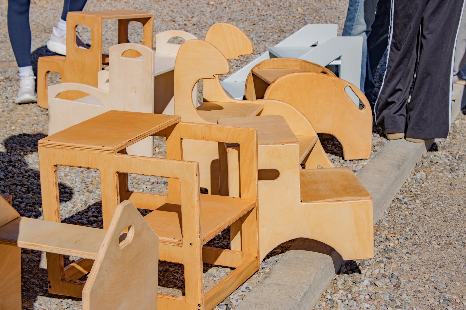 Step stools that Industrial Design students created