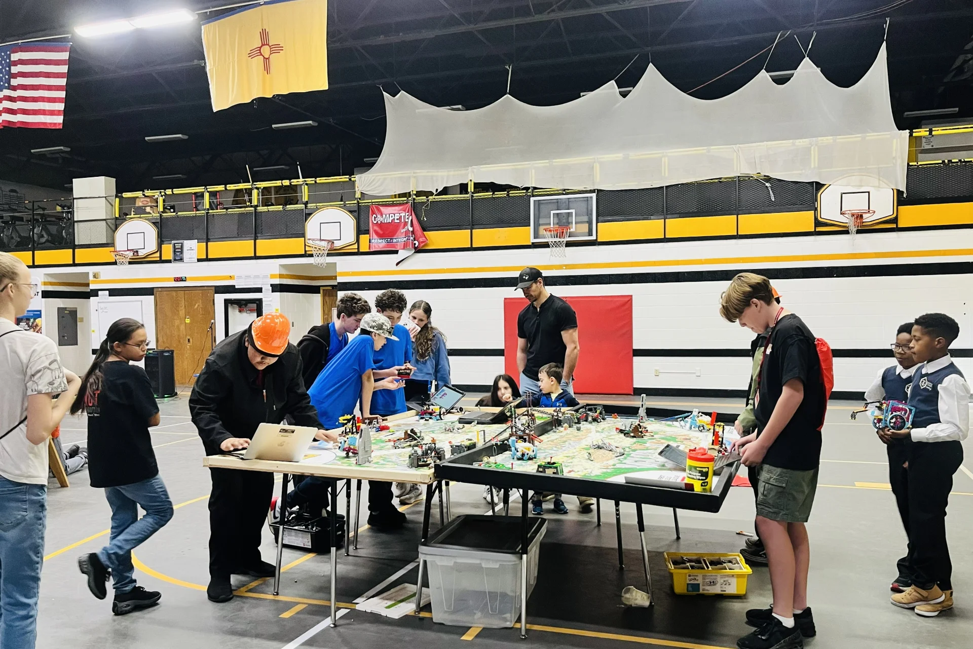 Robotics student working