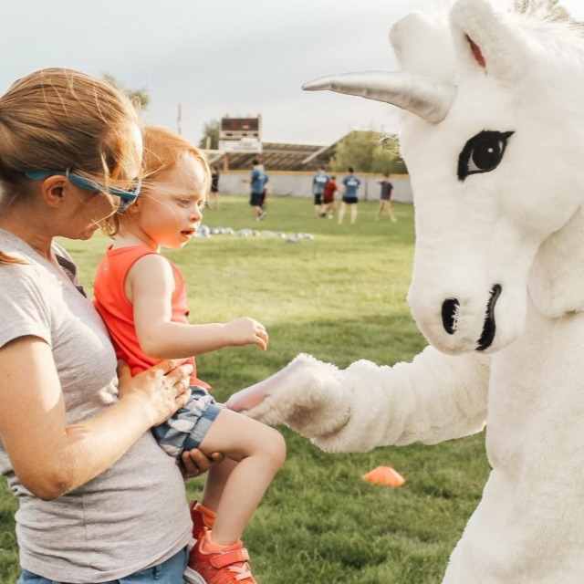 Family meeting Unicorn mascot