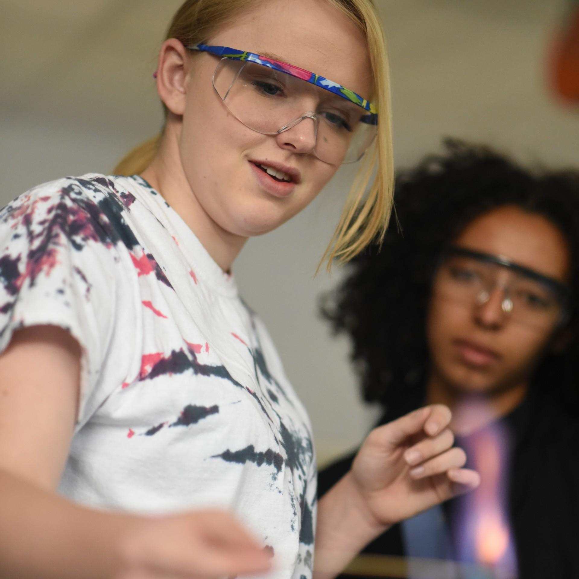 Students in science lab