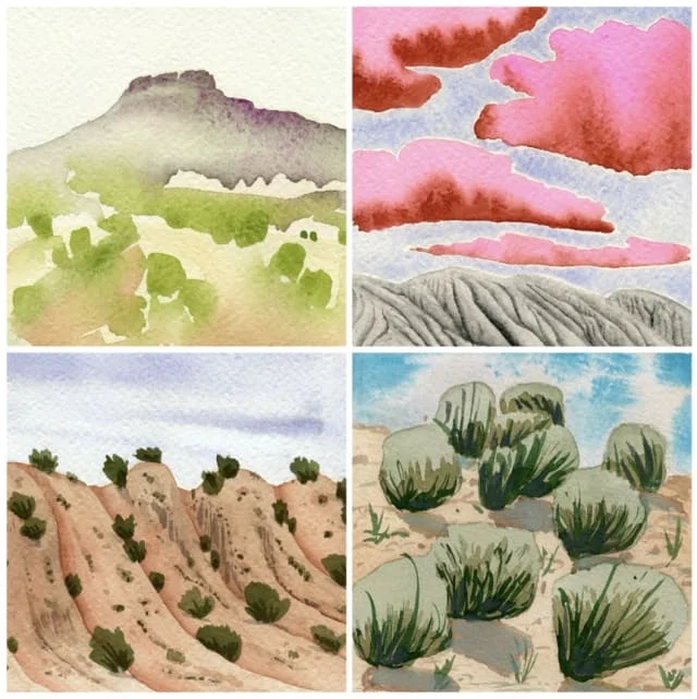 Landscape watercolor examples