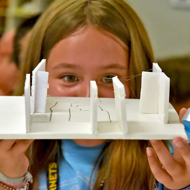 camper holding up project