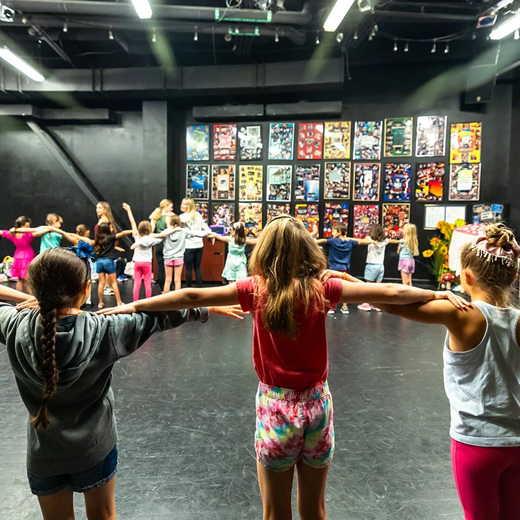 campers in dance studio