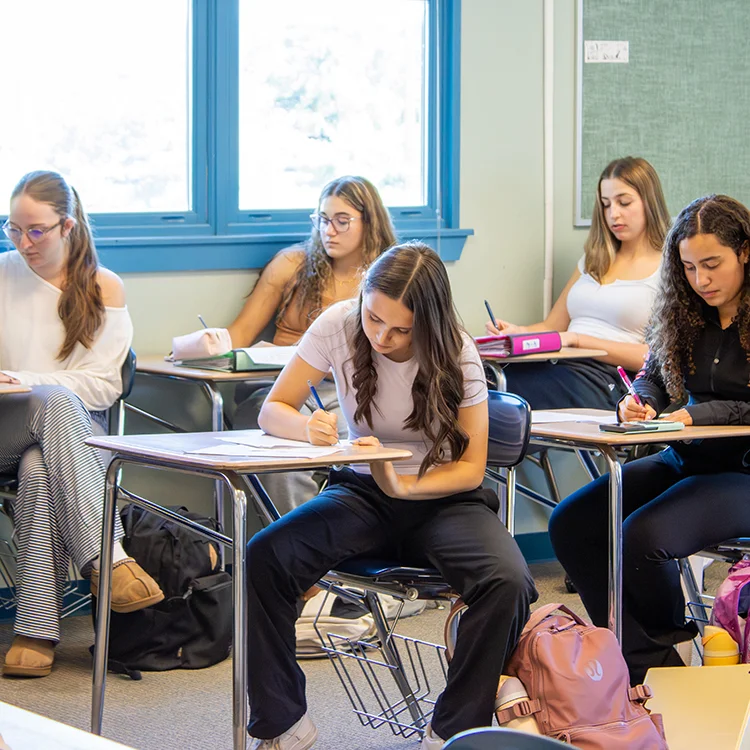 students in math class