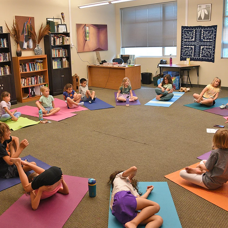 campers practicing yoga