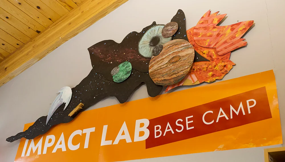 impact lab base camp sign
