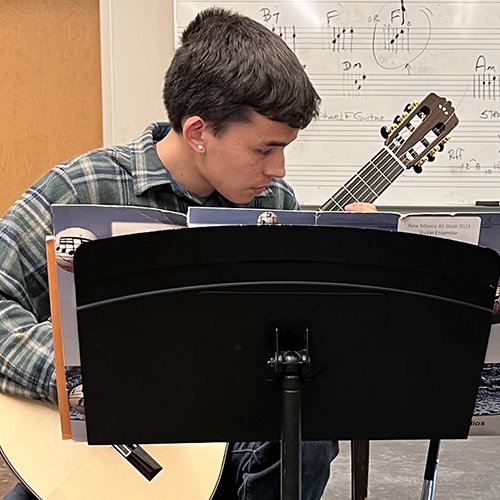 Jacob playing guitar