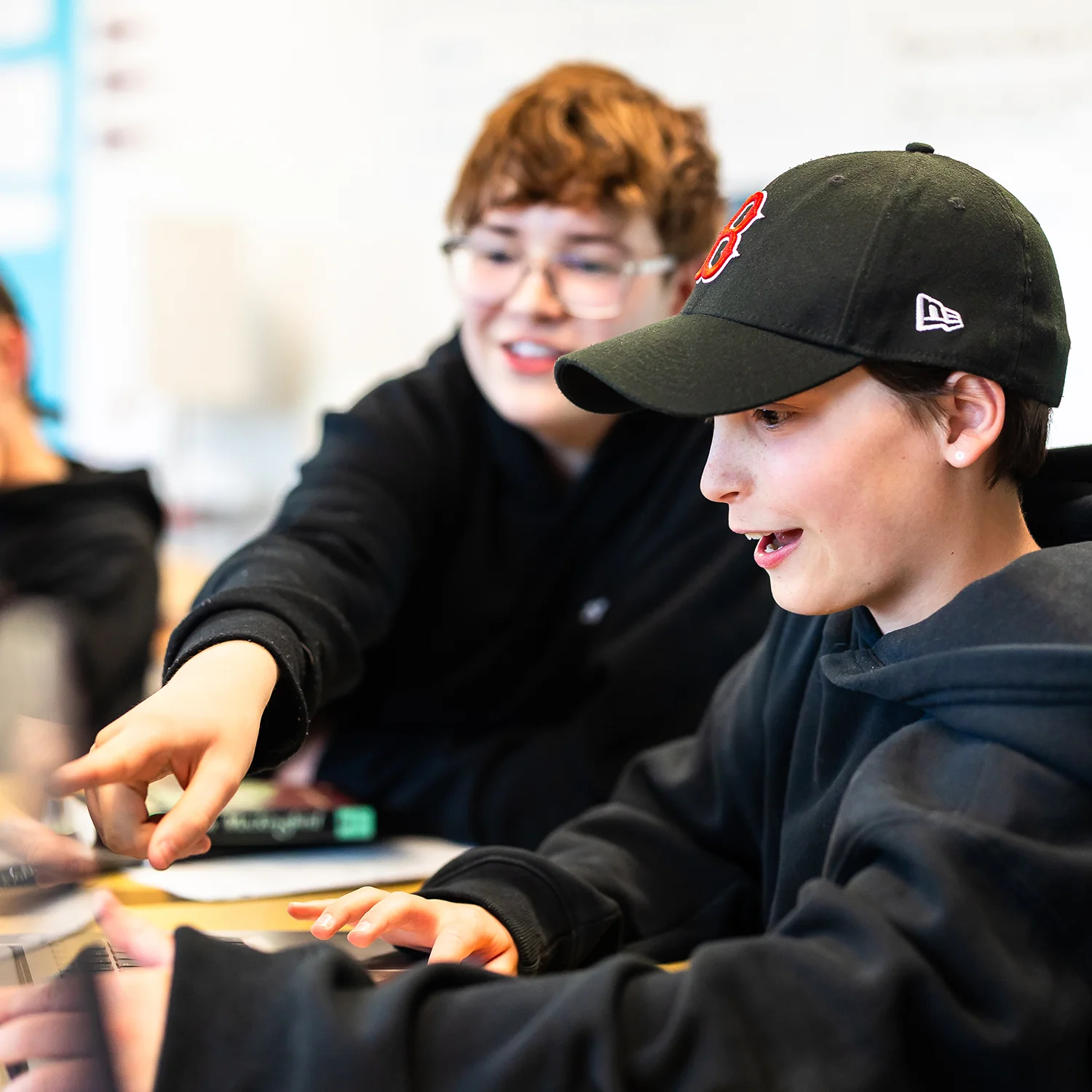 students working together